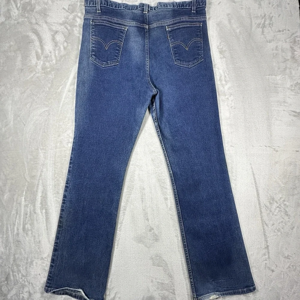 Vintage 80s 90s Levis Jeans Mens Made in USA Size 42x32 Blue Denim Pants Retro